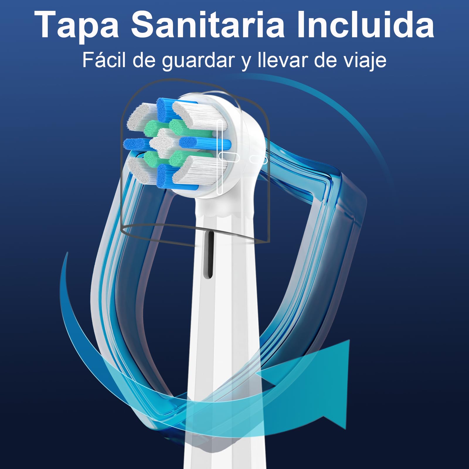 Recambio Cepillos Compatible con Oral B IO Cepillos Eléctrico, Cabezales Compatible con Oral B IO 2/3/4/5/6/7/8/9/10 Cuida tus Dientes y Encías (8 Negro/Blanco)