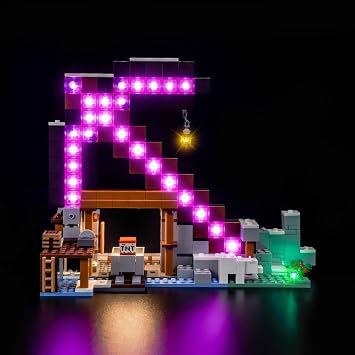 LED Lighting Kit for Lego 21277 The Pickaxe Mine - Custom Lights to Mount, Compatible with this Model Model Not Included