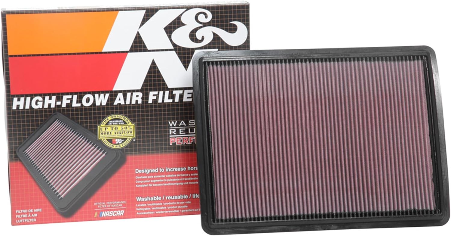 K&N Engine Air Filter: Reusable, Clean Every 75,000 Miles, Washable, Premium, Replacement Car Air Filter: Compatible with 2016-2019 HYUNDAI/KIA (Ioniq, Niro), 33-3077