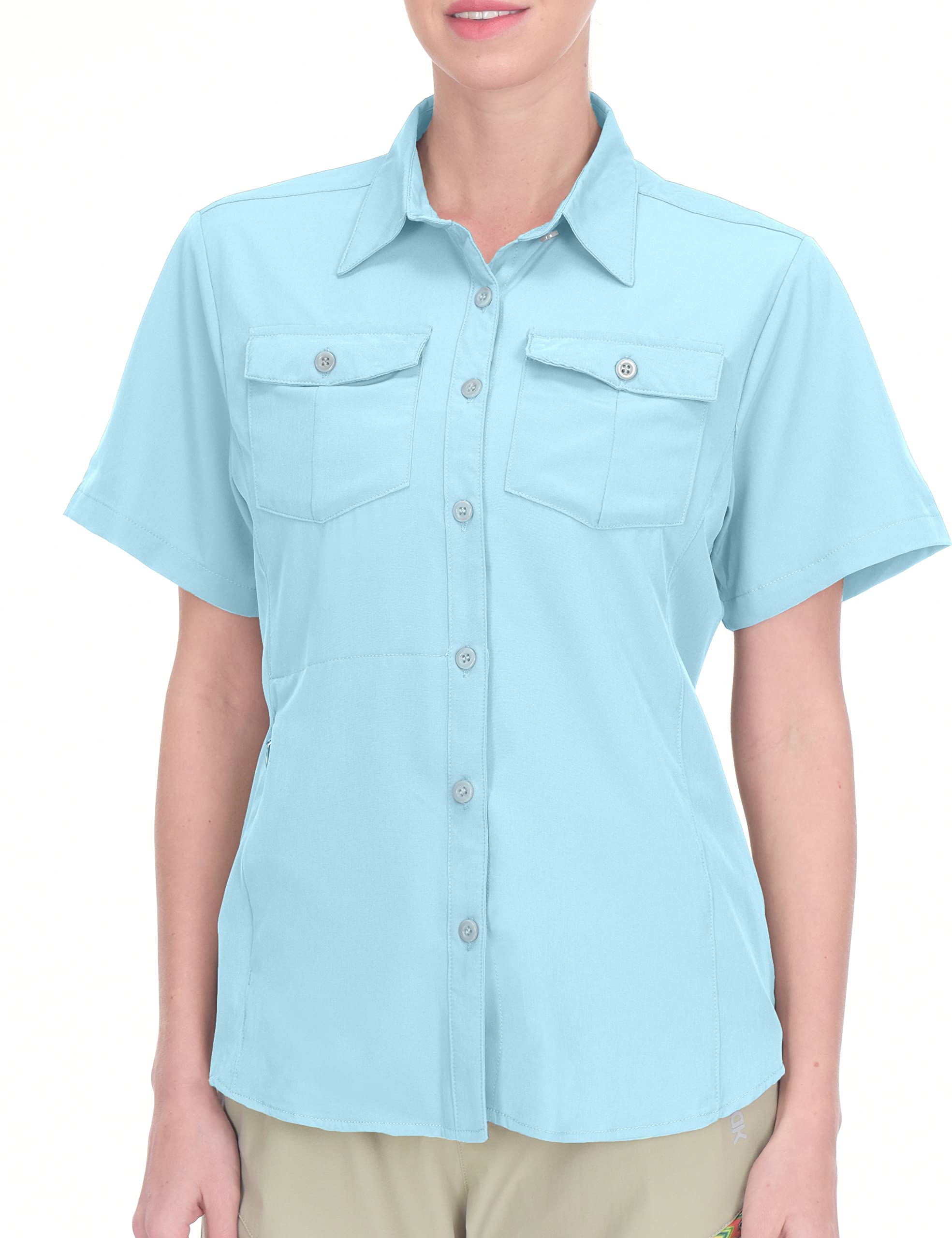 Little Donkey Andy Women's Stretch Quick Dry UPF50+ Short Sleeve Shirt for Hiking, Travel, Camping