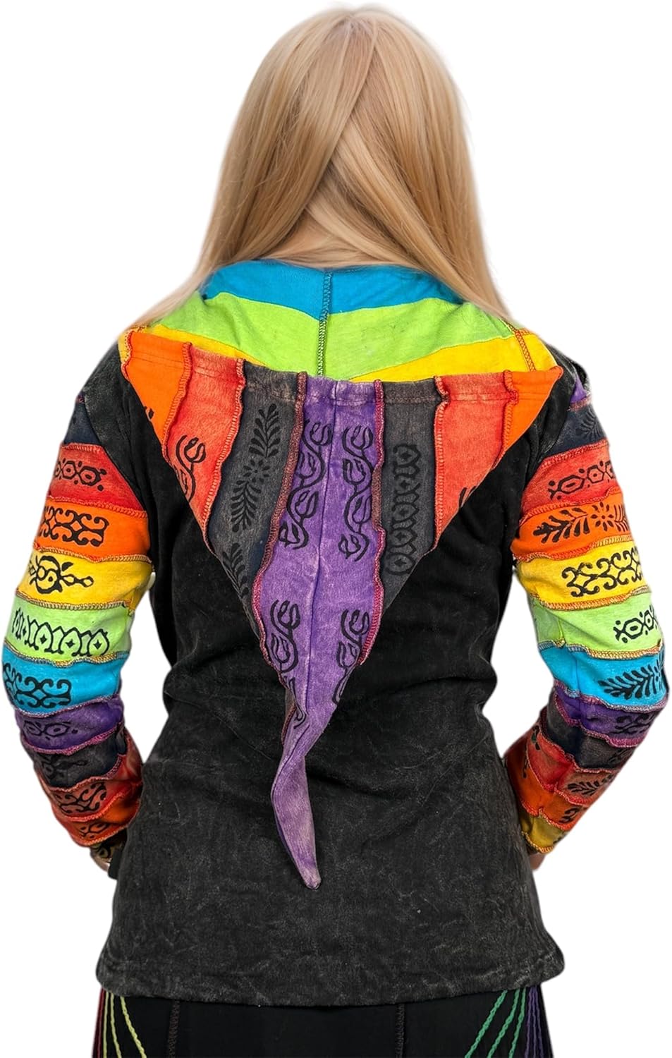 Agan Traders 2026 Sweatshirt for Women - Gypsy Brush Painted Womens Jacket - Detachable Pixie Lightweight Hoodies for Women - Image 4