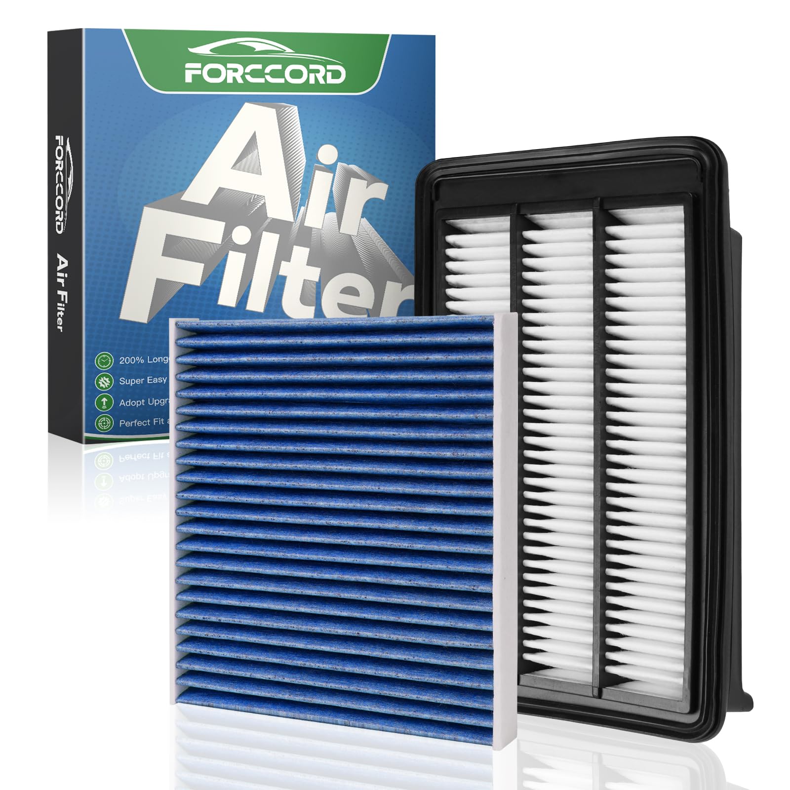Forccord Cabin and Engine Air Filter Combo
