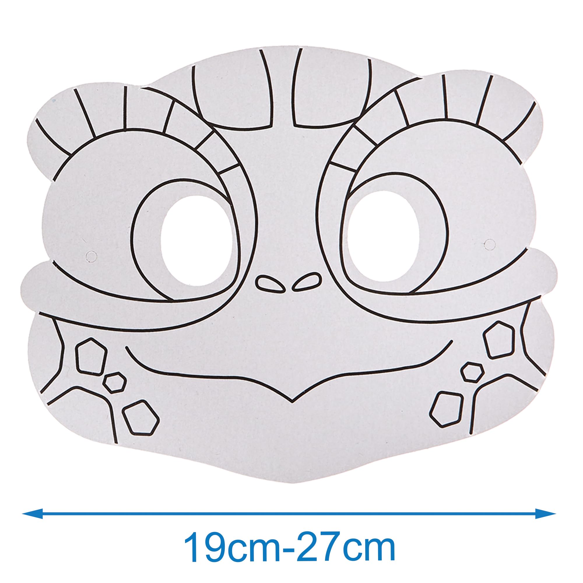 Baker Ross FN193 Reptile Colour-in Masks - Pack of 8, Fancy Dress Costume Arts and Crafts, Multicolour, 22.5 cm - Image 4