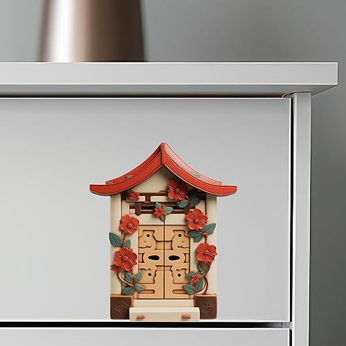 Miniatura 5 de Traditional Japanese House - Adhesivo de pared 3D para puerta de hadas