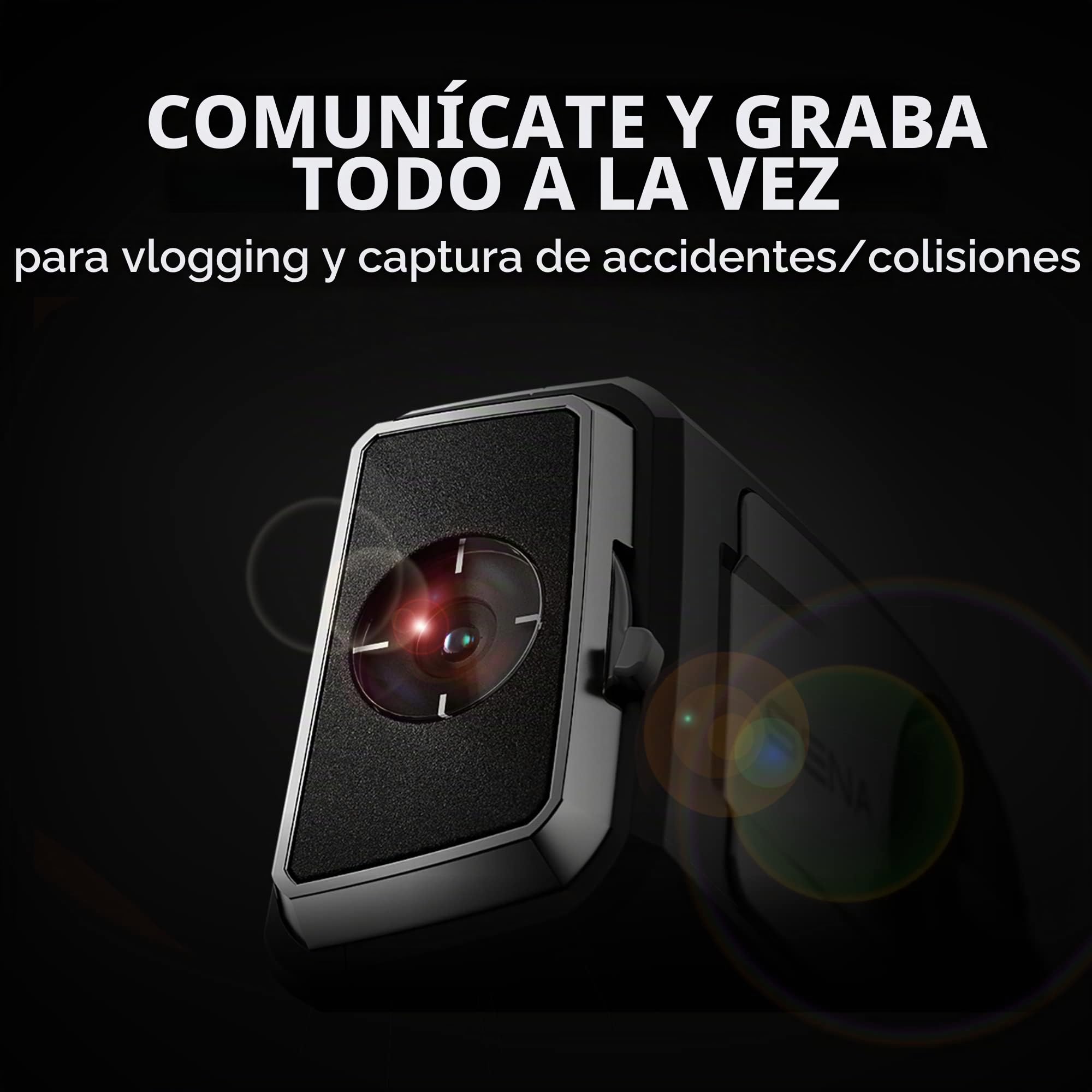 Sena 50C Sistema de comunicación y cámara 4K con Sound by Harman Kardon. Mesh Intercom Integrado con Altavoces y micrófono de Primera Calidad