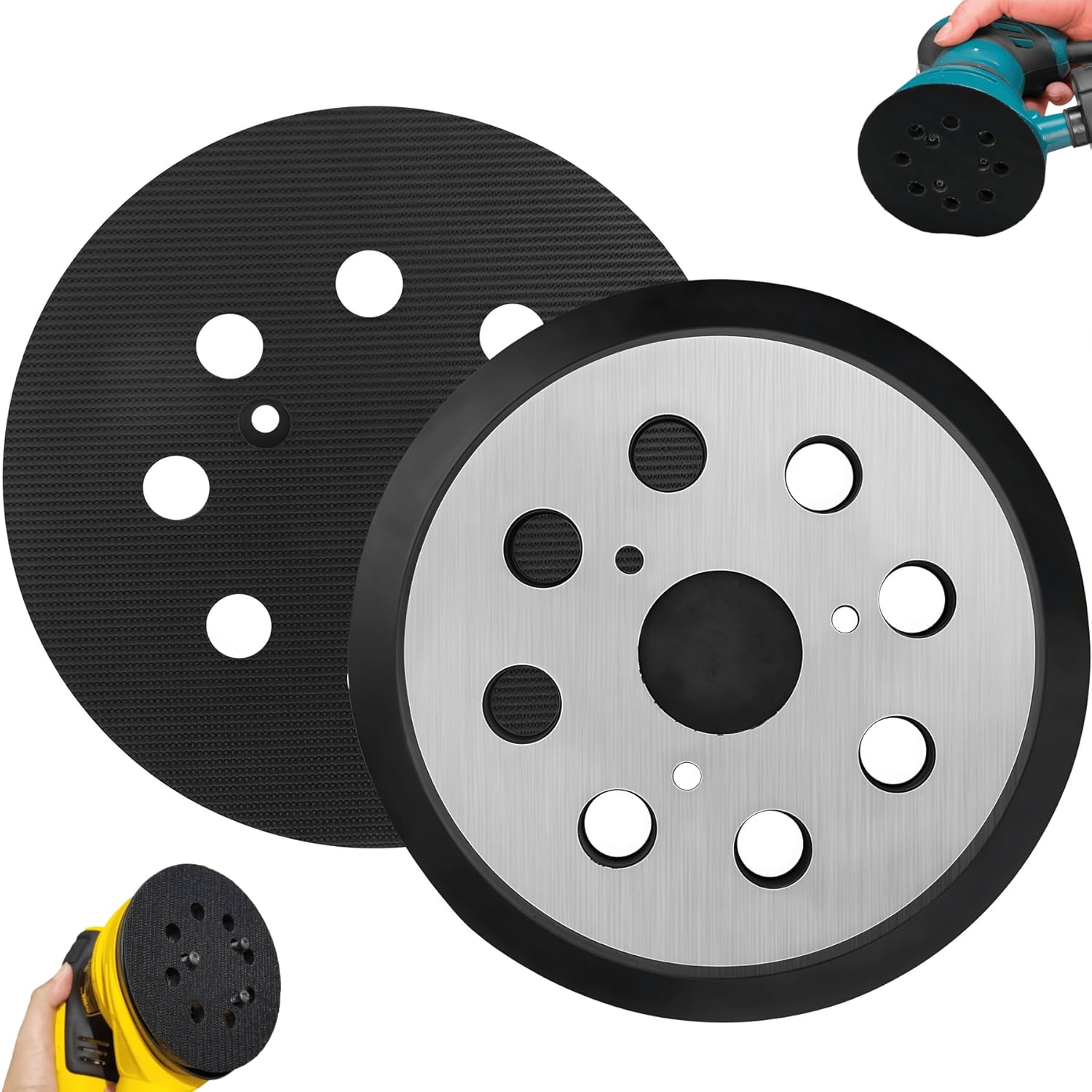 Replacement Sander Pads for Dewalt,5" 8 Hole Hook and Loop Orbital Sander Pads for DeWalt DW420 DW421 DW422 DW423 DW426 D26451 Random Orbital Sander(1Pack)