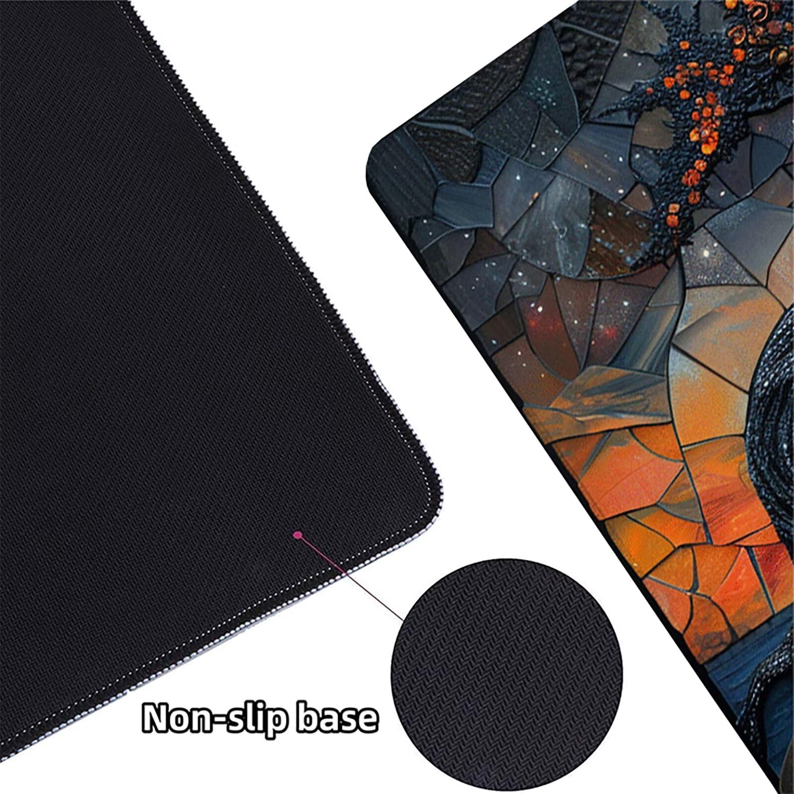 áRbol Alfombrilla Ratón Gaming XXL 1500x800 mm, Alfombrilla Gaming Negro Mousepad con Base de Goma Antideslizante, Impermeable Desk Mat para Teclado y Raton, Accesorios Gaming, Regalos de Hombre P-I