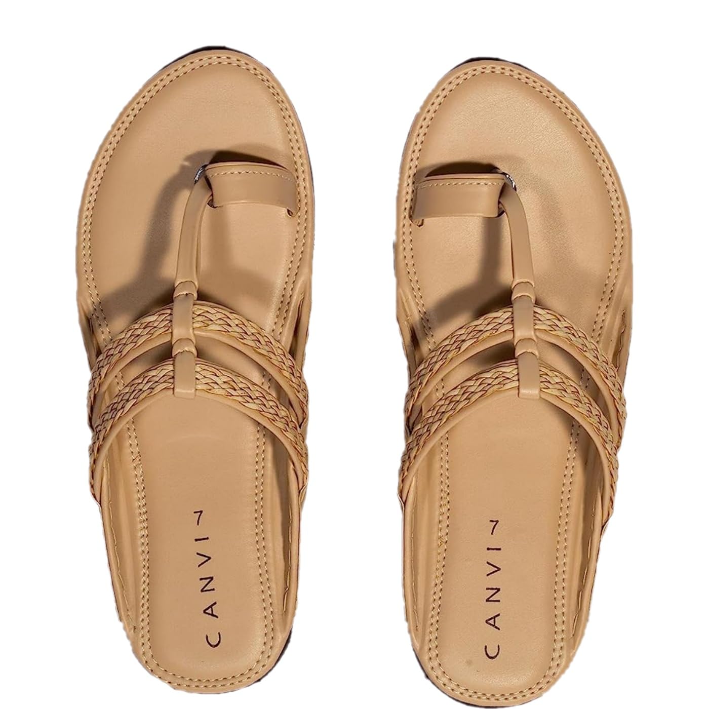 CANVI Stylish | Fancy | Comfortable Kolhapuri Chappal Sandal Slipper for Men Stylish Faux Leather Mens Kolhapuri Slippers Sandals for Men Stylish & Comfortable (Cream, numeric_5) (B0C86FCC6W) Amazon Price History, Amazon Price Tracker