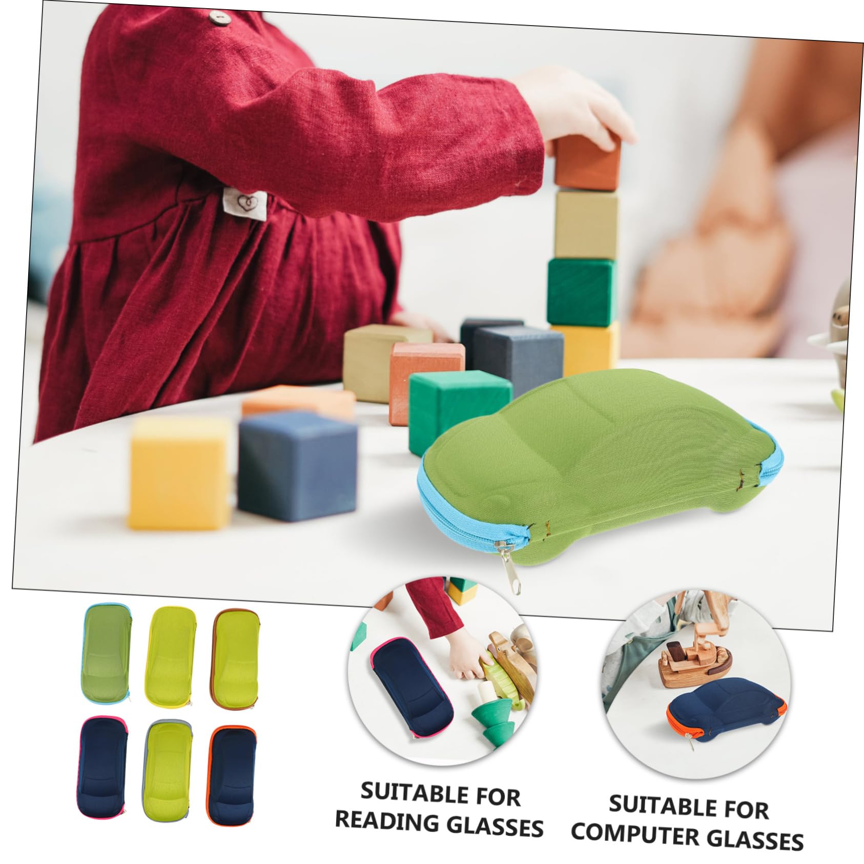 FRCOLOR Brillenetui Cartoon Aufbewahrungsboxen Farbige Sonnenbrillen Hüllen Für Optimalen Für Kinderbrillen Unterwegs Zufällige Farbe