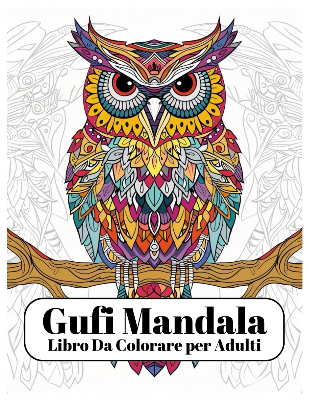 Gufi Mandala Libro Da Colorare per Adulti: Libro da colorare per adulti per alleviare lo stress e rilassarsi, con gufi, Mandala e cromoterapia artistica