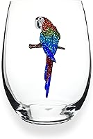 Vista 4 de THE QUEENS' JEWELS Vaso de vino sin tallo con joyas de cocodrilo, 21 onzas, regalo único para mujeres, cumpleaños, lindo, divertido, sin pintar