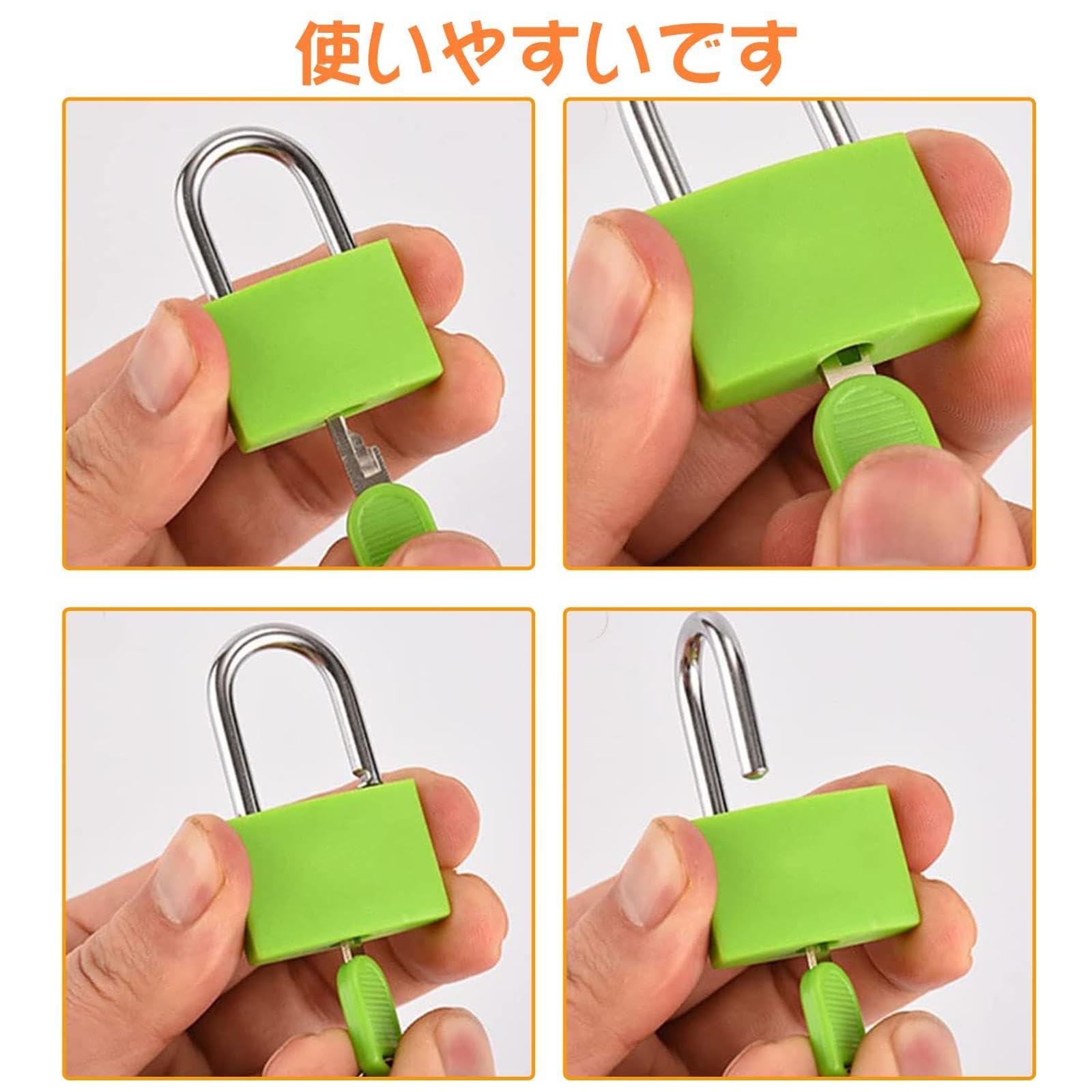 Amazon.co.jp: 南京錠 5個セット スーツケースロック 鍵付き 荷物用