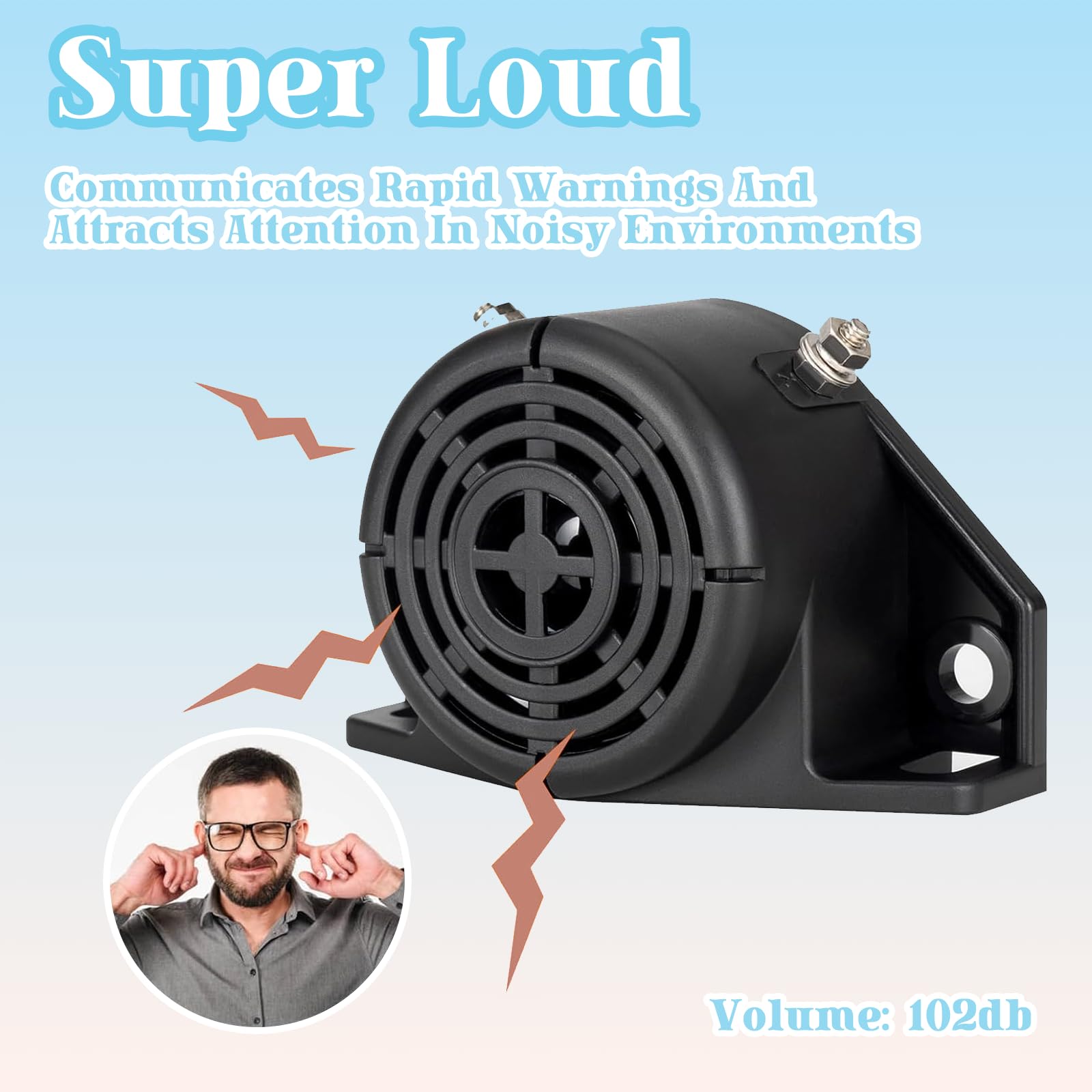 Cicalino Retromarcia, Universale Avvisatore Acustico,12V 24V Segnalatore acustico di retromarcia per autoveicoli, Tono forte Allarme Impermeabile ABS Avvisatore Acustico di Retromarcia per Auto Camion