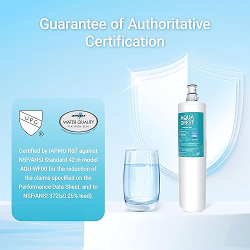 Miniatura 2 de Filtro de agua AQUACREST 3US-PF01 para debajo del fregadero, repuesto para Advanced 3US-PF01, 3US-MAX-F01H, 3US-PF01H, Delta RP78702, Manitowoc