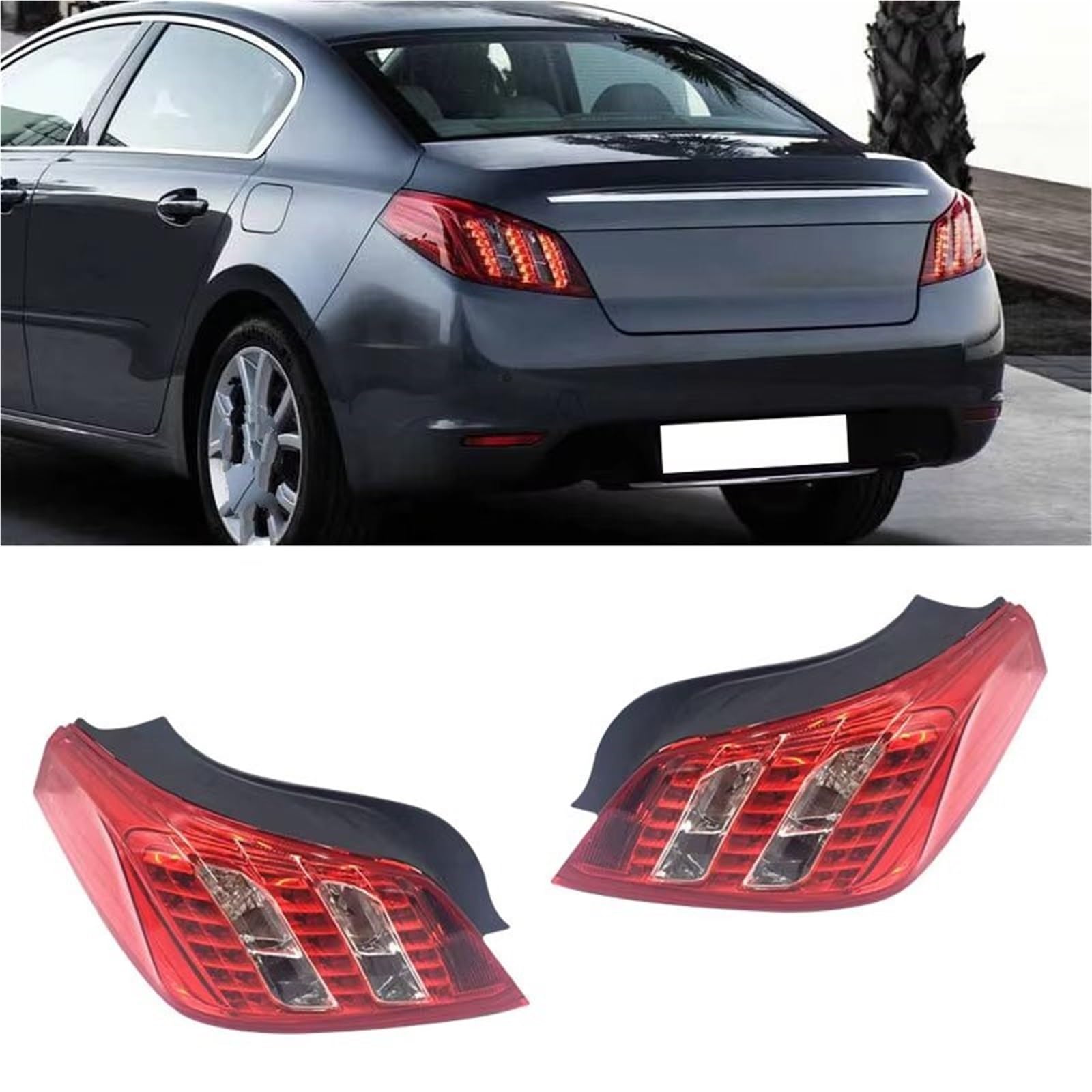Auto Feu Arrière Compatible Avec Peugeot 508 2011 2012 2013 2014 Feu De Freinage D'avertissement, Recul, Clignotant, Arrière