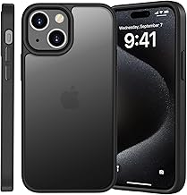Kukiwhy für iPhone 15 Hülle 6,1 Zoll, Stoßfest TOP Militärstandard Anti-Kratzen Schutzhülle, Durchscheinende Rückseite Handyhülle, Anti-Fingerabdruck Matt Case für iPhone 15 (Schwarz)