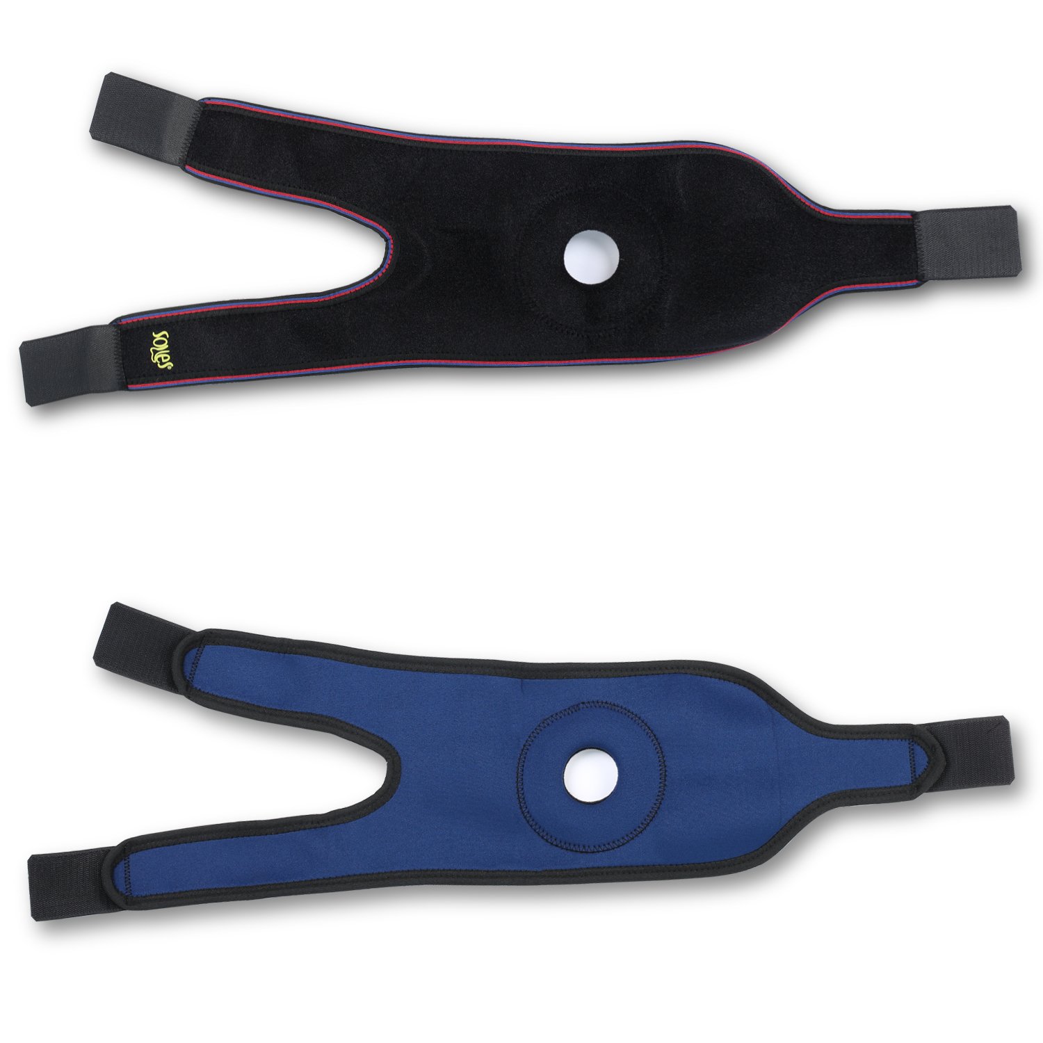 SOLES Tutore di Sostegno per Ginocchio Open Patella Regolabile & Durata Massima – Incredibilmente Confortevole, Creato in Neoprene Traspirante – Tutore a Compressione Senza Sudore Per Comfort