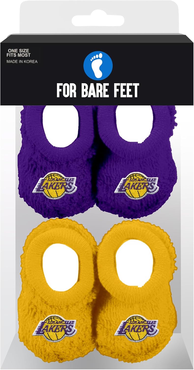 FBF - Officially Licensed NBA Infant Bootie Socks 0-12 Months - 2 Pack