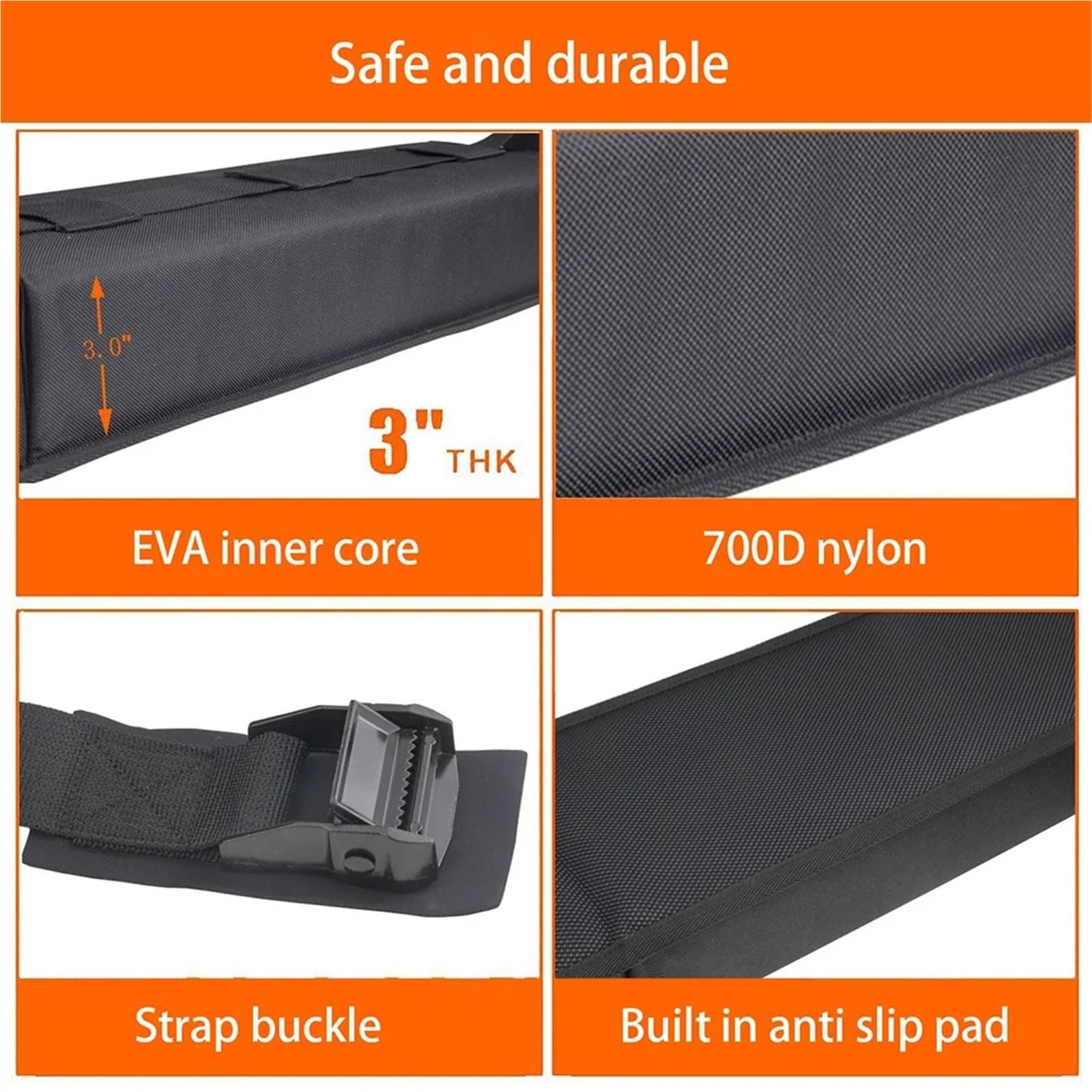 Barres Toit Portaequipajes En El Techo del Coche Universal Suave Plegable para Adecuado para Kayak/canoas/Tablas De Snowboard/Soportes Windsurf Portaequipajes Coche