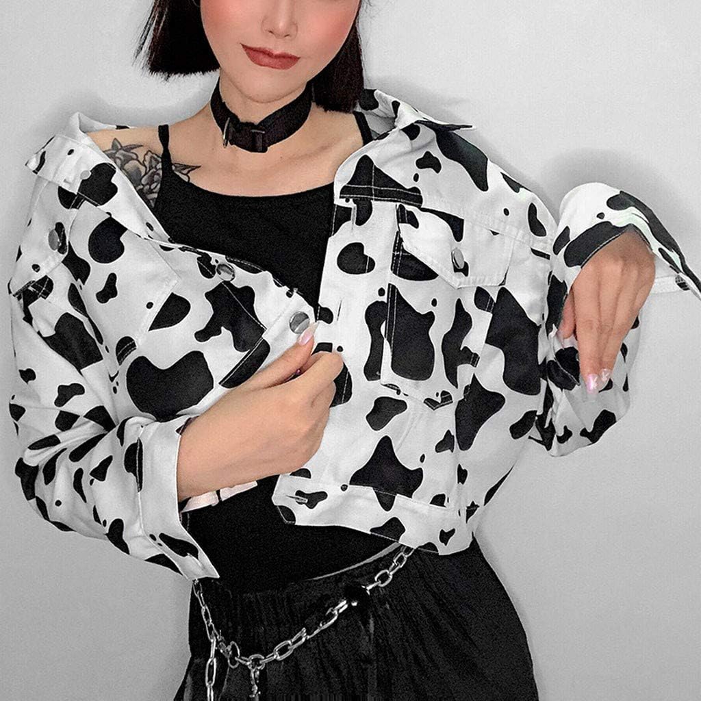 cow crop top long sleeve