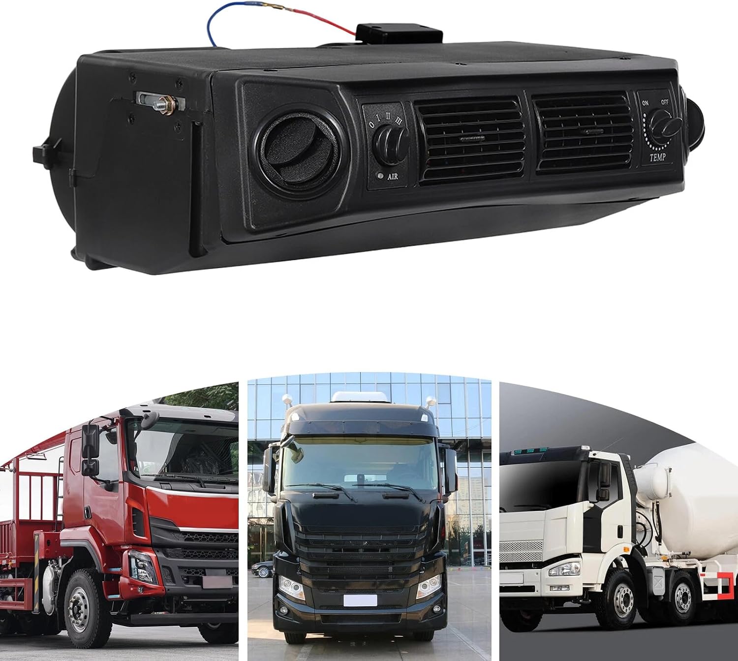 12V Under Dash AC Evaporator, 80W Universal Car Air Conditioner Kit with 3640 kcal/h Cooling Capacity for Pickup Trucks, Vans and Off-Road Vehicles