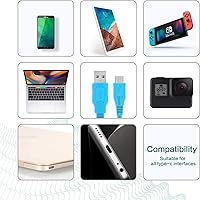 Vista 9 de HEATFUN Cargador USB C para Nintendo Switch, cable de carga rápida para Nintendo Switch, MacBook, Pixel C, LG Nexus 5X G5, Nexus 6PP9 Plus, One Plus