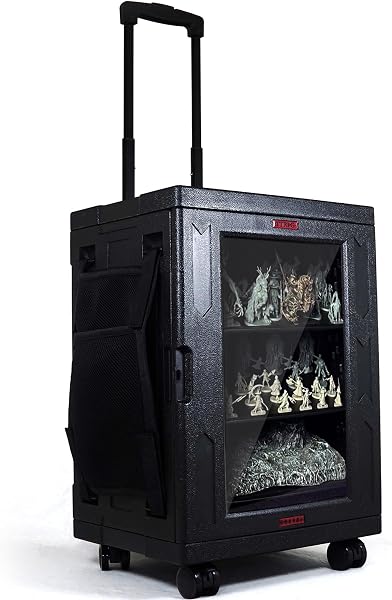 oTTRPGo Miniatures Carrying Transport Display Storage Case.Magnetic Compatible with Warhammer 40k DND Miniatures (Large