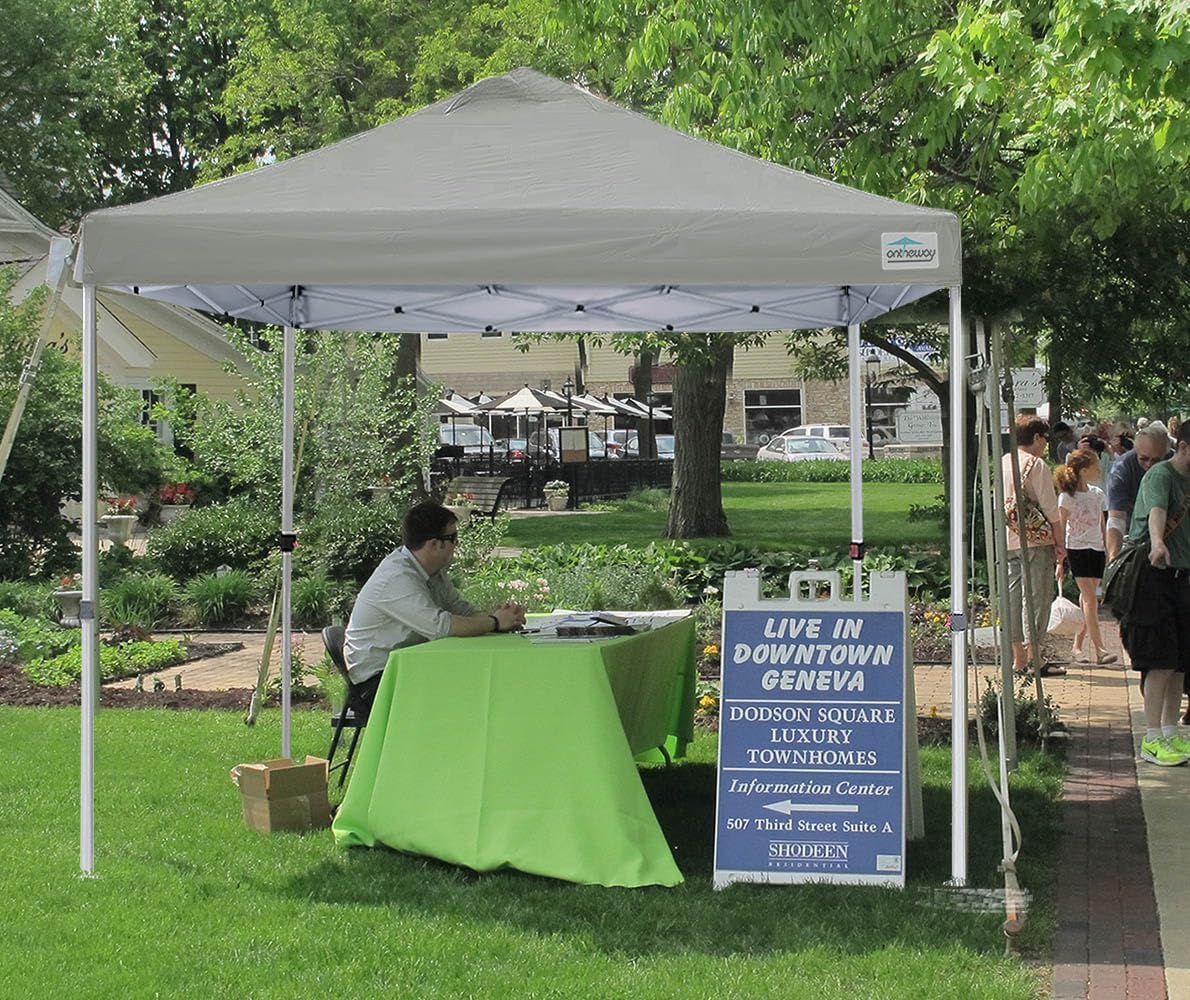 Ontheway 10x10 Replacement Canopy Top Cover, Pop Up Canopy Tent with Air Vent (Khaki)