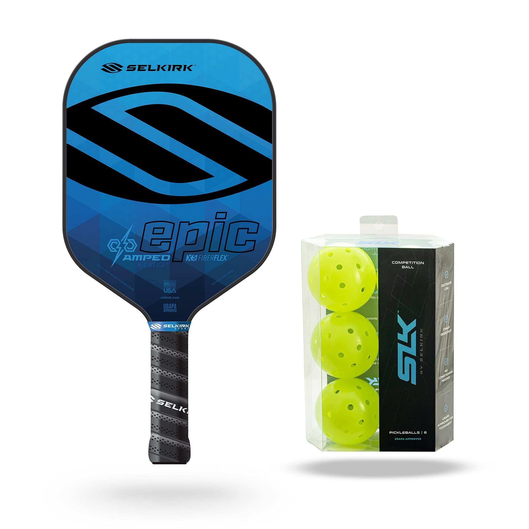 Buy Selkirk Amped Pickleball Paddle & SLK Competition Ball Bundle