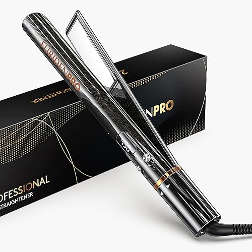 Plancha y rizador de cabello 2 en 1, planchas planas para cabello afroamericano, plancha alisadora rizadora de 1 pulgadanegro disponible en Yaxa Colombia