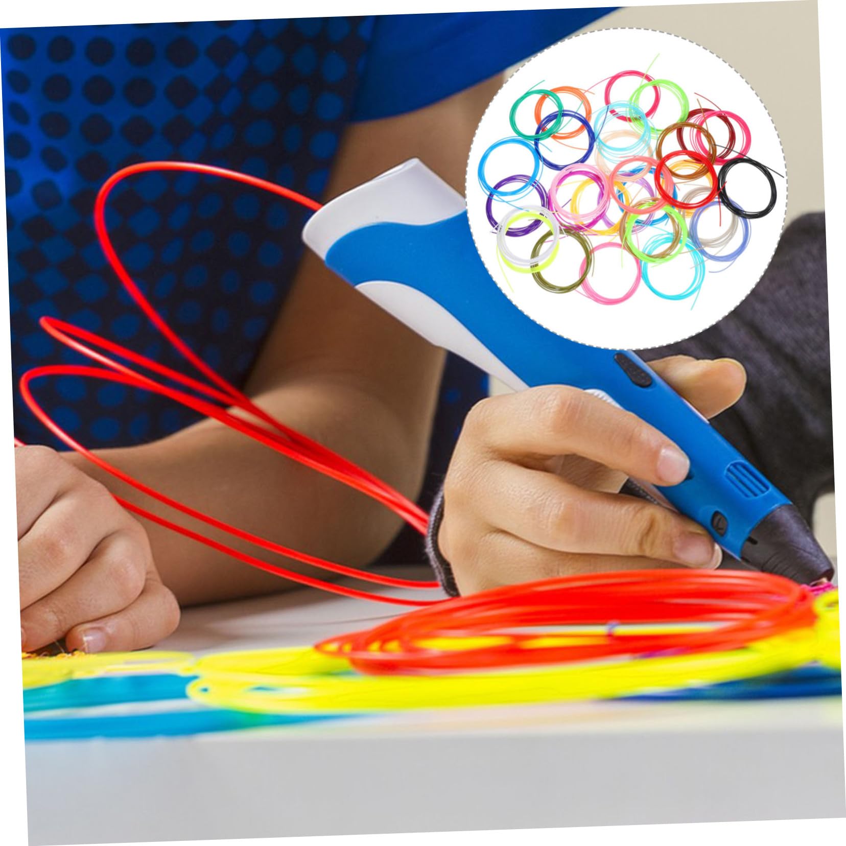 PartyKindom 150rouleaux Filament Recharges Pour Stylo Couleurs Par Couleur Matériau
