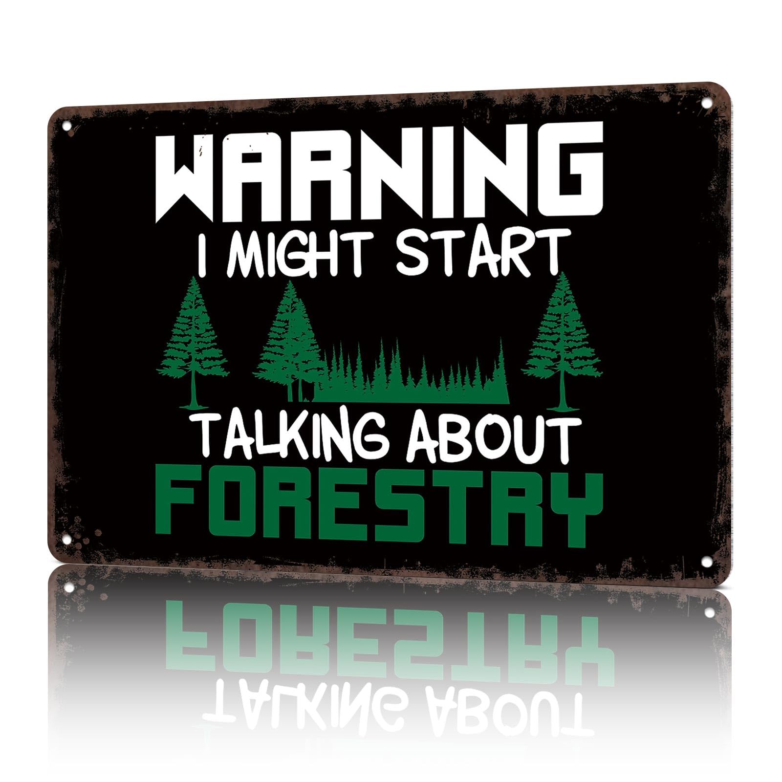 KWQDOZF Vintage Metal Signs ry Joke Saying Woods Funny Tin Sign Poster Wall Art For Home Room Bedroom Office Decor 8x12inch
