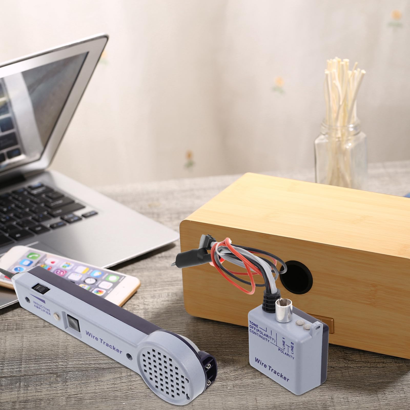 iplusmile Kit Tester per Cavi con Amplificatore Induttivo e Test ad Alta Precisione per Cavi Audio e Telefonici, per Uso Domestico e Industriale con Materiali Pp e Metallo