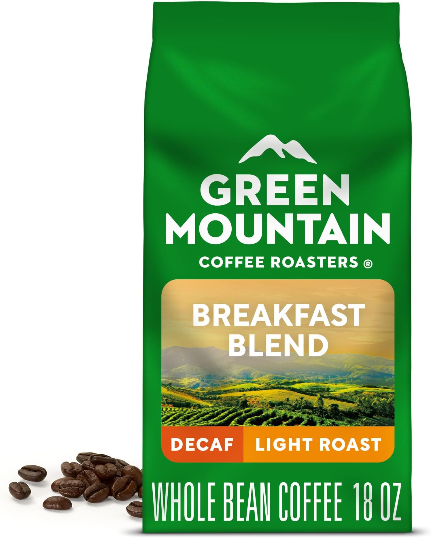Breakfast Blend Decaf, Whole Bean Coffee, Bagged 18 oz