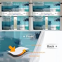Vista 502 de Cenefas de cocina modernas con patrón de cobre marrón dorado para ventanas, cenefas opacas abstractas de marcas de arañazos y cortinas opacas
