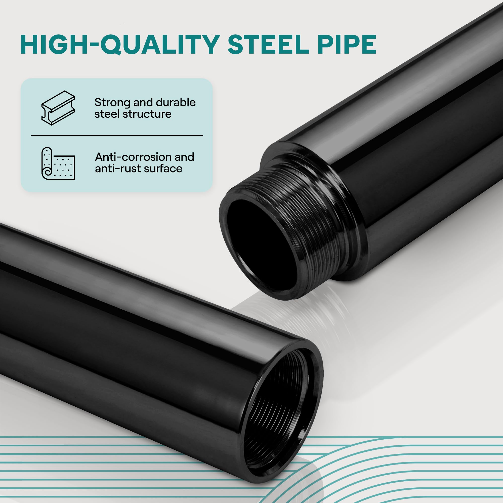 SereneLife Professional Spinning Dance Pole, 45mm Portable Exercise Pole for Fitness – Durable Steel Build, Anti-Rust Finish, Suitable for Home, Club, Gym, Party, Pub