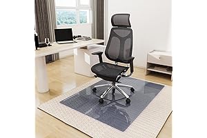Glass Desk Mat for Carpet - 36" x 46" Heavy Duty Office...