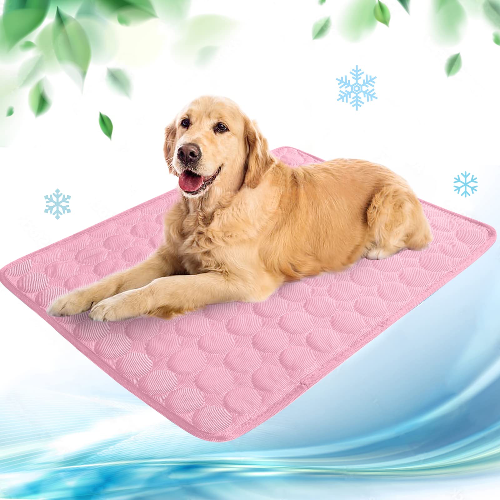 papasgix Dog Cooling Mat Self Cooling Mat Bed for Dogs, Cats Tear-Resistant Non-Slip Washable Ice Silk Cooling Pad in Hot Summer — image 1