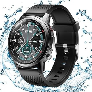 HQPCAHL Smart Watch Women Men, 360 * 360px Health Watch with Body Thermometer/Heart Rate/Sleep Monitor/Blood Pressure/Blood Oxygen/Step Counter, Sports Waterproof Fitness Activity Tracker Smartwatch