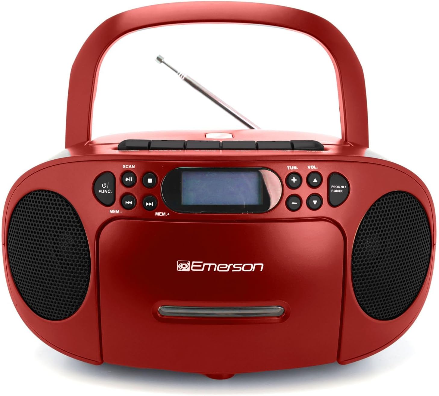 Amazon.com: Emerson Portable CD Player Boombox with Cassette Player ...