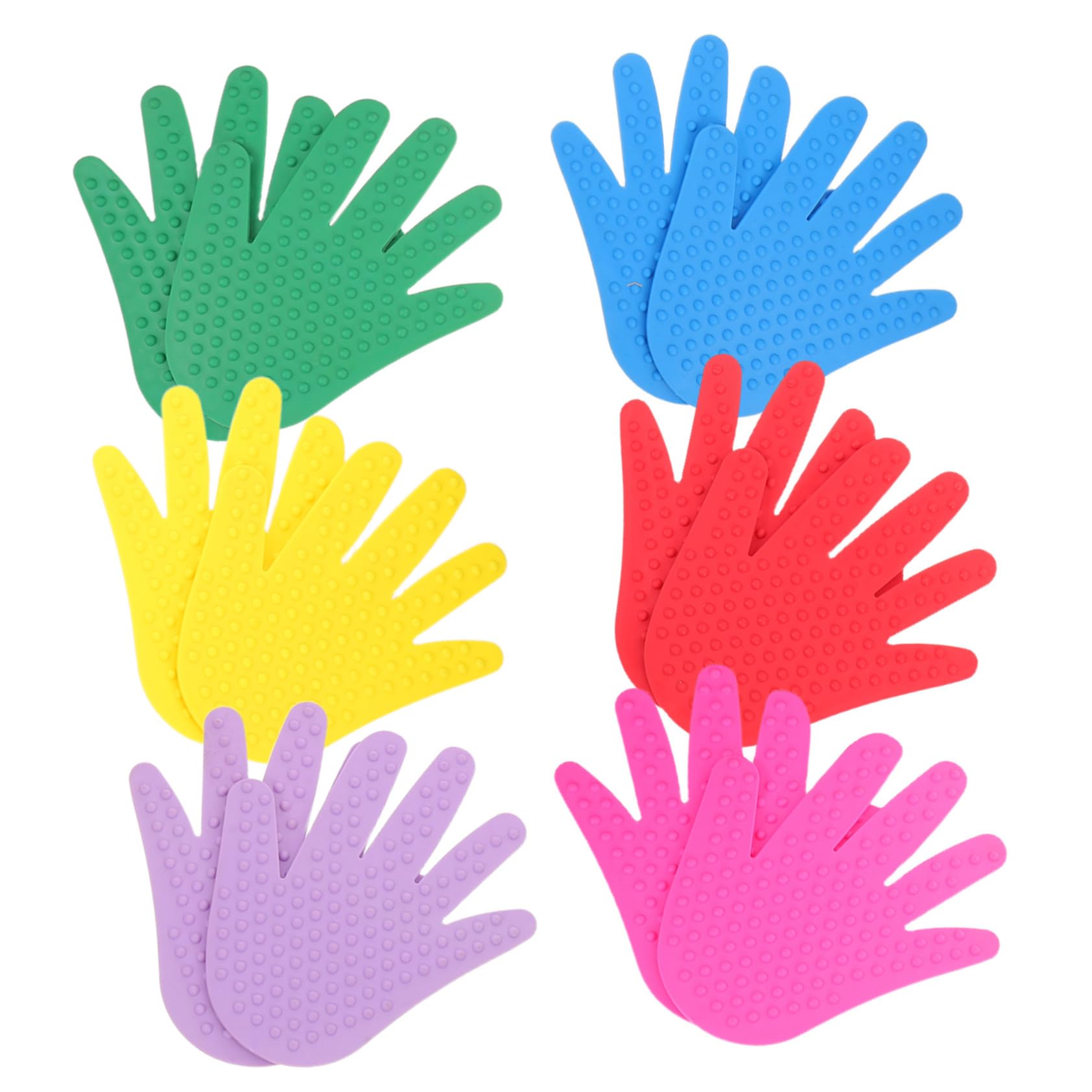 SOIMISS 6 Pairs Non-slip Plastic Hand and Foot Spot Markers for Classroom and Outdoor Sensory Mats Workout Pads for Floor Coordination Balance and Team Sports Activities