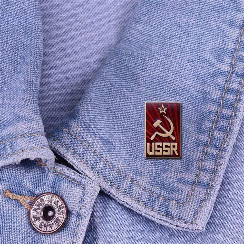 USSR Sickle and Hammer Lapel Pin Communism Collectible Emblem Lapel Pin Badge Accessory Gift image 3