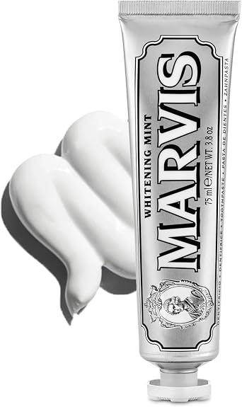 Marvis White Mint Toothpaste, Refreshing Mint Flavor, Oral Care, Made in Italy, 2.5 fl oz 75 ml
