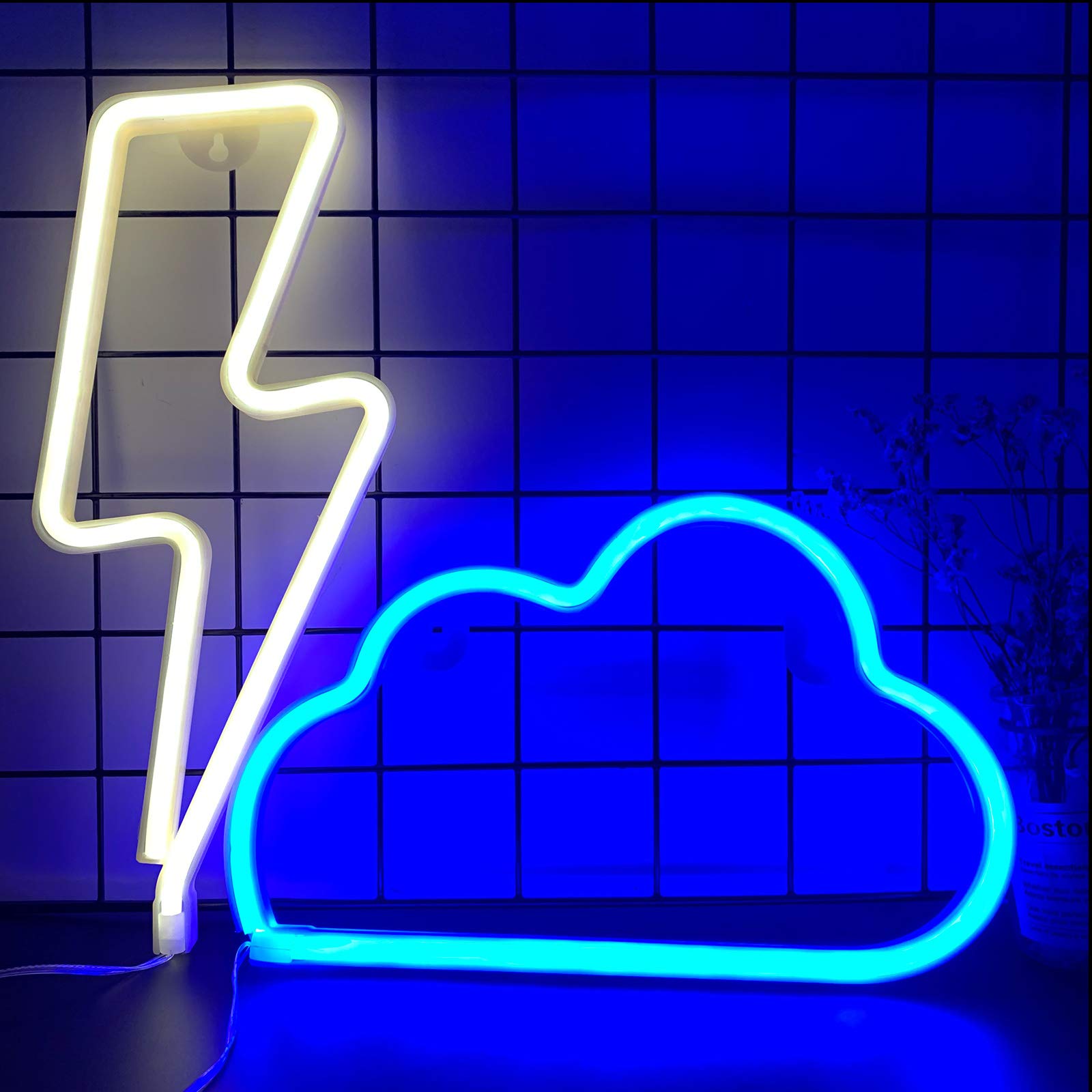 Buy ENUOLI Neon Sign Cloud and Lightning Neon Lights Combination Neon