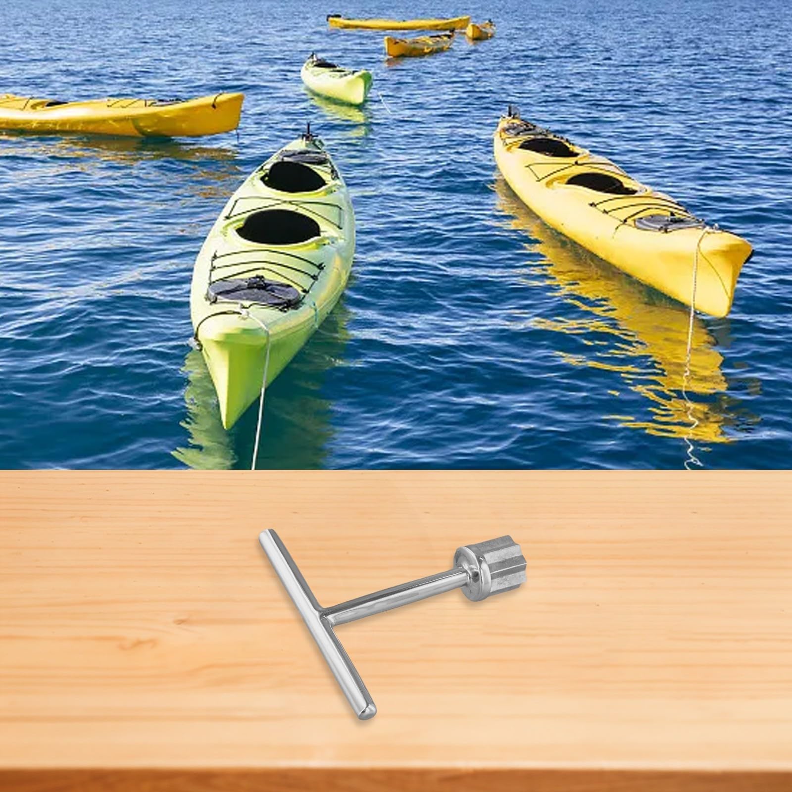 Strumento con manico a T in acciaio inossidabile 316 per piastre marine, chiave per rifornimento carburante yacht, apriporta barca per manutenzione barche a vela