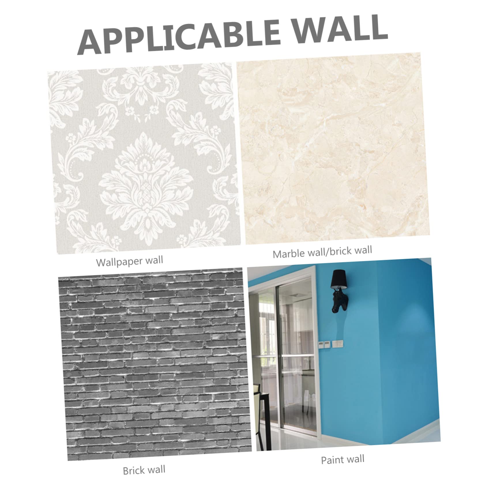 Gatuida Supporto per Smartphone da Muro Adesivo Foro per Cavo di Ricarica, Leggero e Stabile per Ufficio Cucina Bagno, Design Semplice ed Elegante in Pc