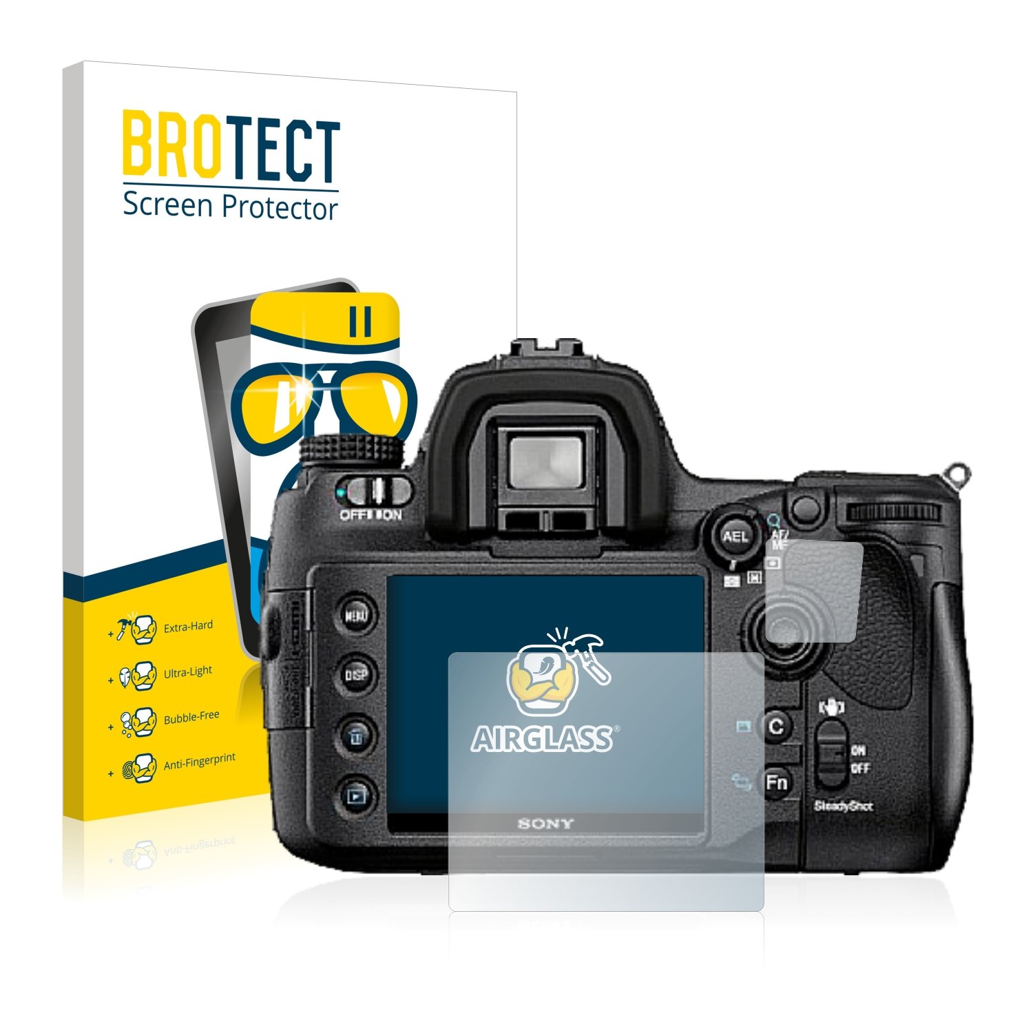BROTECT AirGlass Schutzfolie Für Sony Alpha 550 – 9H Kratzfest, Anti-Fingerprint, Made In Germany