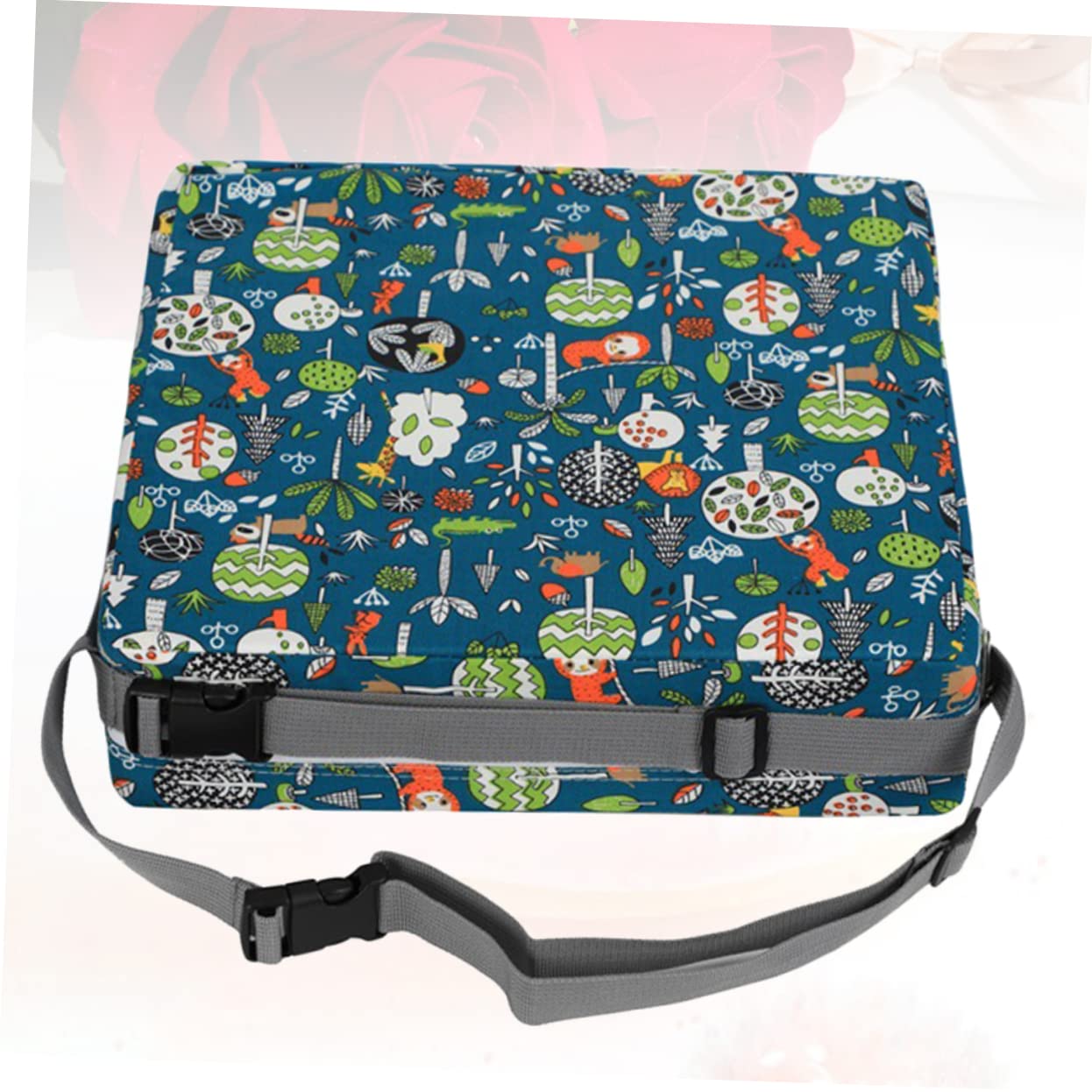 BESTonZON Cojín Elevador de Silla para Niño Fácil de Limpiar y Transportar, Almohadilla de Tela Verde para Trona en Casa o Restaurante