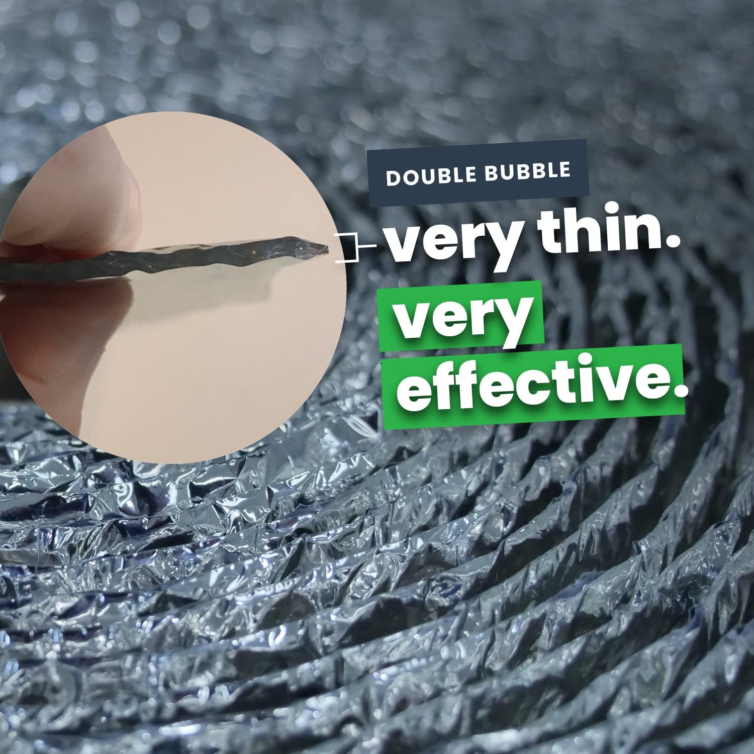 EcoFoil Floor Joist Insulation 24" x 125' (250 sq. ft.) - Double Bubble Reflective Foil for Floor and Wall Insulation - Reflects 96% Radiant Heat - Vapor Barrier to Keep Out Moisture