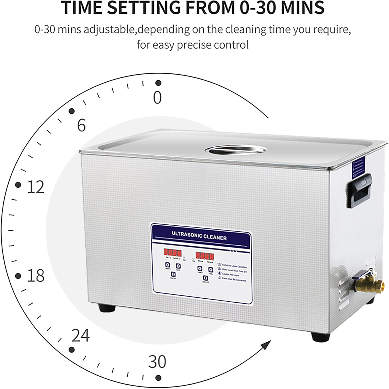 15/22/30L Digital Ultrasonic Cleaner with Timer, Professional Ultrasonic Cleaning Machine Cleaner for Jewelry Dentures, CE/FCC/CCC/PSE,15L